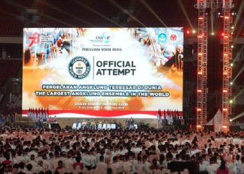 Songsong HUT ke-78, Indonesia Pecahkan Rekor Pertunjukan Angklung Terbesar